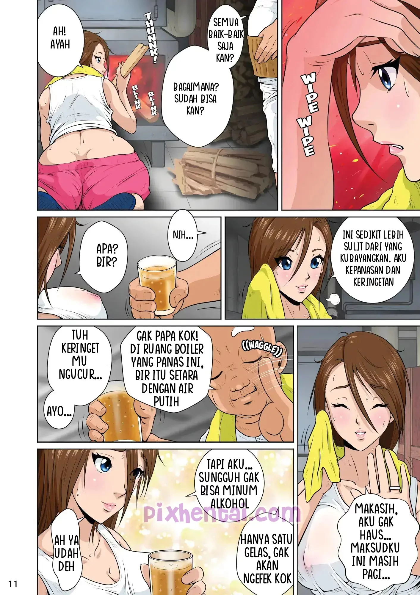 Komik hentai xxx manga sex bokep Menantu Sexy Memancing Nafsu Ayah Mertua 13